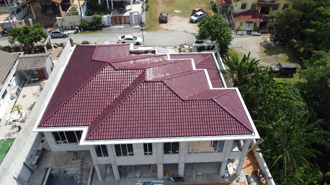 Clay tiles installation 2