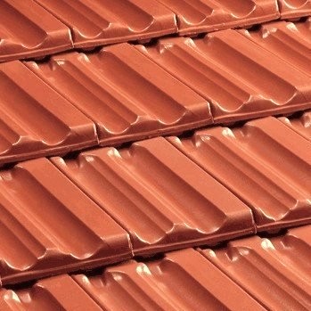 Natural red clay tiles
