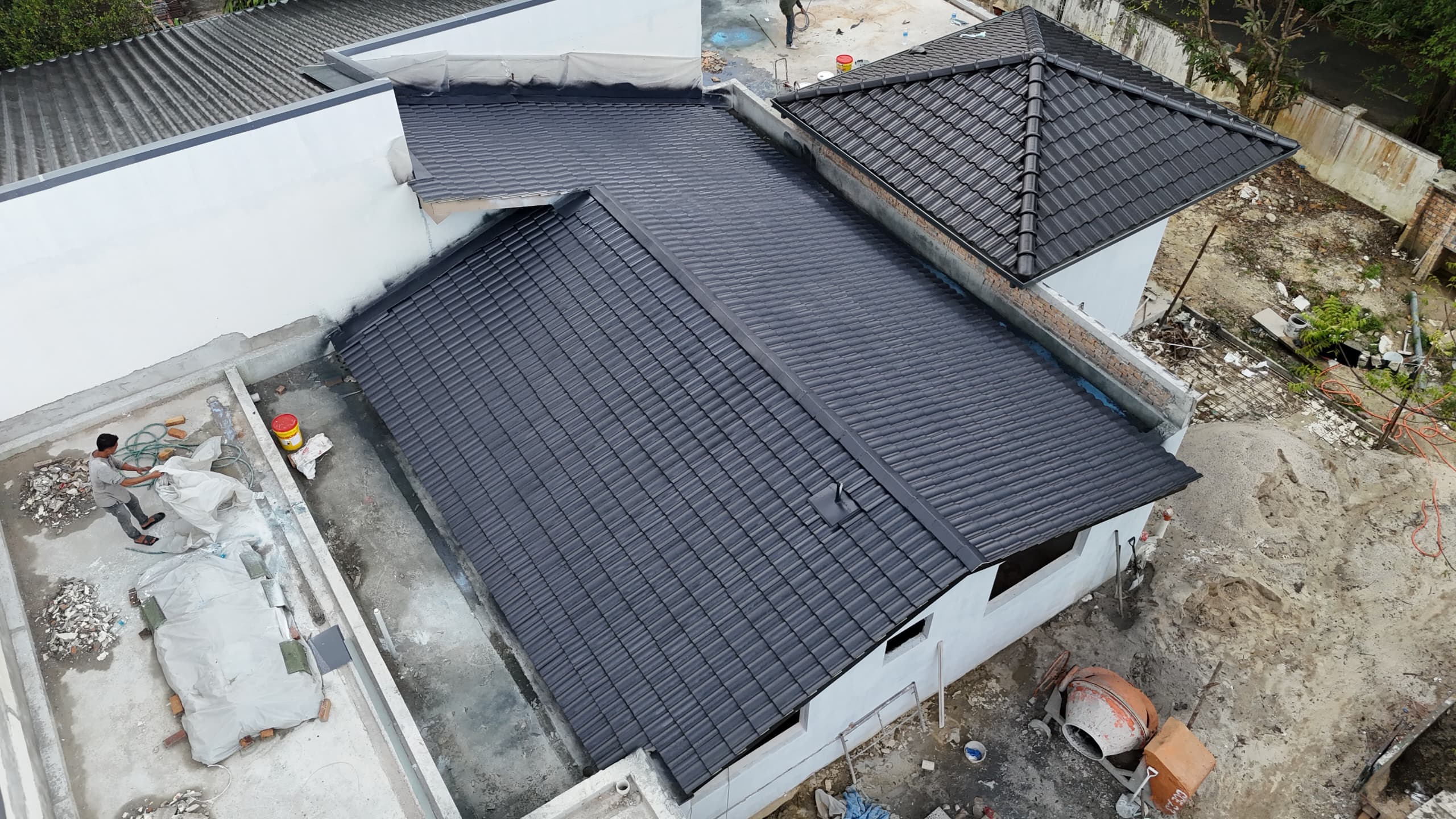 Roof coating finished result